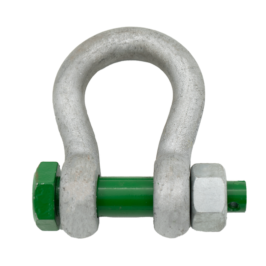 Green Pin Shackle, Safety pin and nut